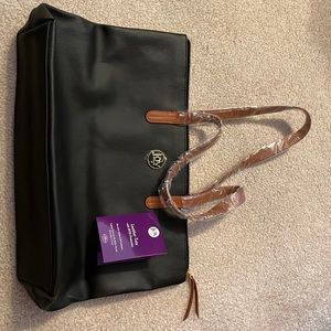 Joy mangano leather tote nwot